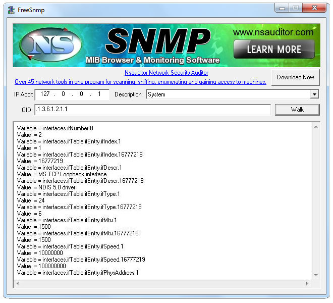 FreeSnmp Screenshot